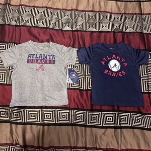 Atlanta Braves Kids T-Shirt Set - Gray and Navy